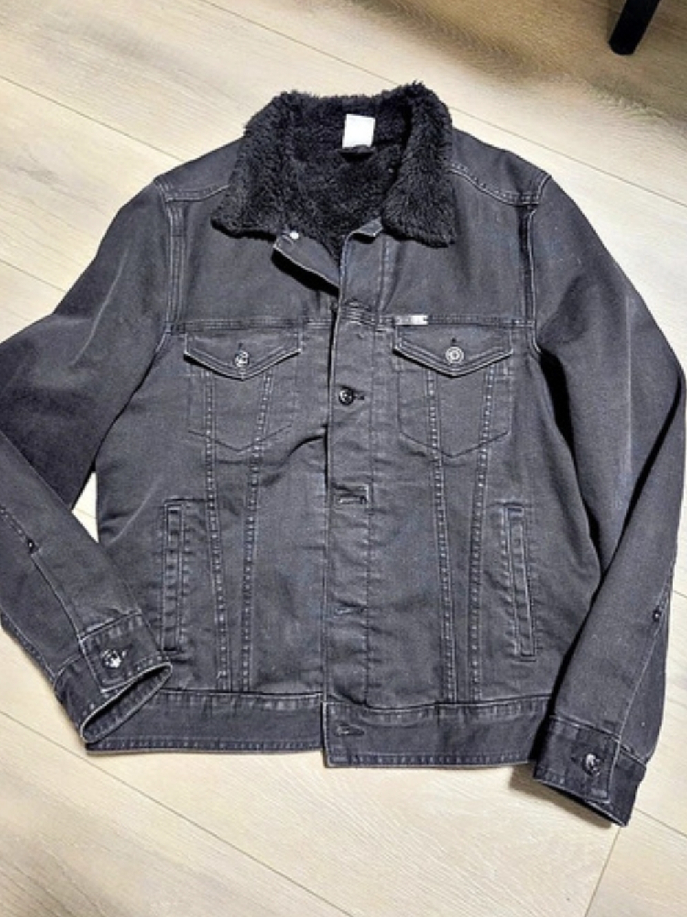 H&M Sherpa-Lined Black Jacket